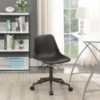 Carnell Upholstered Adjustable Home Office Desk Chair Brown