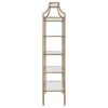 Serena 70-inch 5-shelf Glass Bookshelf Gold