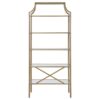 Serena 70-inch 5-shelf Glass Bookshelf Gold