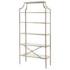 Serena 70-inch 5-shelf Glass Bookshelf Gold