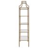 Serena 70-inch 5-shelf Glass Bookshelf Gold
