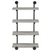 Elmcrest 24-inch 4-shelf Wall Bookshelf Grey Driftwood