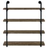 Elmcrest 39-inch 4-shelf Wall Bookshelf Rustic Oak