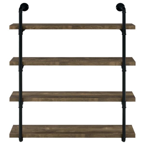 Elmcrest 39-inch 4-shelf Wall Bookshelf Rustic Oak