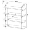 Elmcrest 39-inch 4-shelf Wall Bookshelf Rustic Oak