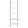 Hartford 79-inch 5-shelf Glass Bookshelf Chrome