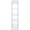 Hartford 79-inch 5-shelf Glass Bookshelf Chrome