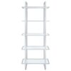 Hartford 79-inch 5-shelf Glass Bookshelf Chrome