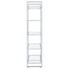 Hartford 79-inch 5-shelf Glass Bookshelf Chrome