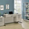 Loomis 60-inch 4-drawer Computer Desk Whitewashed Grey