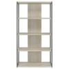 Loomis 72-inch 4-shelf Bookshelf Whitewashed Grey