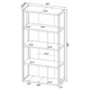 Loomis 72-inch 4-shelf Bookshelf Whitewashed Grey