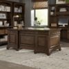 Hartshill 72-inch 7-drawer Executive Desk Burnished Oak