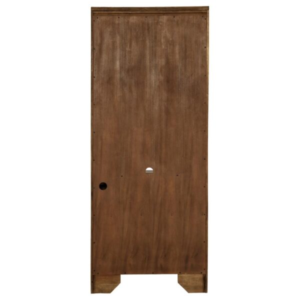 Hartshill 78-inch 3-shelf Cabinet Bookcase Burnished Oak