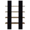 Danbrook 71-inch 4-shelf Bookshelf Black and Aged Walnut