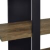 Danbrook 71-inch 4-shelf Bookshelf Black and Aged Walnut