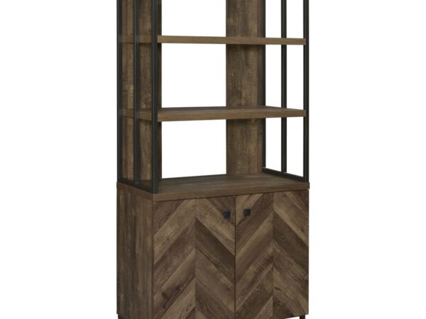 Millbrook 71-inch 2-door Storage Bookshelf Rustic Oak