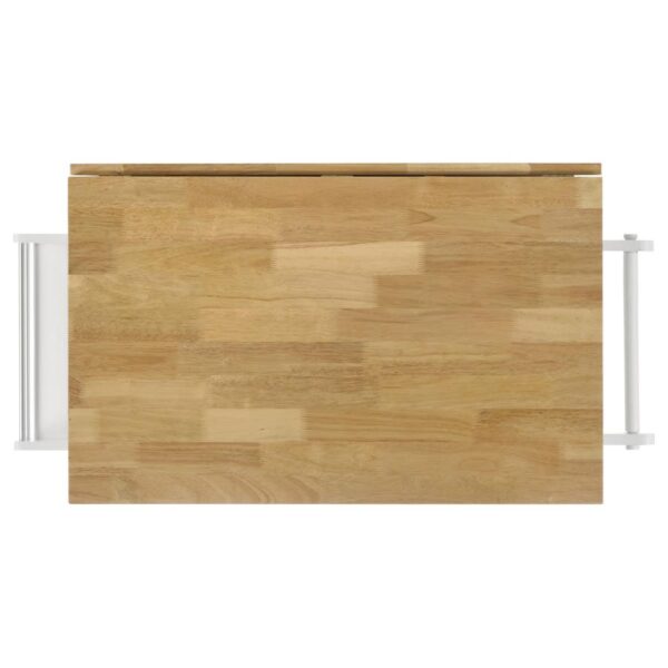 Jalen 3-door Mobile Kitchen Cart Natural Brown and White