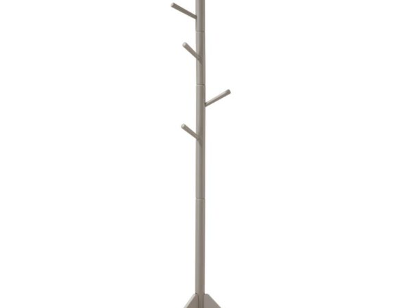 Devlin 6 Hook Freestanding Wood Coat Rack Hat Hanger Grey
