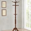 Achelle 11 Hook Freestanding Coat Rack Hat Hanger Tobacco