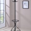 Kiefer 12 Hook Freestanding Metal Coat Rack Hat Hanger Black