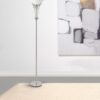 Archie 71-inch Frosted Torchiere Floor Lamp Brushed Steel
