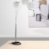 Miriam 90-inch Hanging Crystal Arc Floor Lamp Chrome