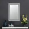 Pinciotti 36 x 24 Inch Beveled Frame Wall Mirror Silver