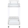 Jefferson 2-tier Glass Shelf Acrylic Bar Cart Chrome