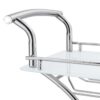 Elfman 2-tier Glass Shelf Metal Bar Cart White and Chrome