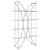 Larson 73-inch 4-shelf Glass Bookshelf Chrome
