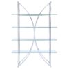 Larson 73-inch 4-shelf Glass Bookshelf Chrome