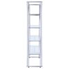 Larson 73-inch 4-shelf Glass Bookshelf Chrome
