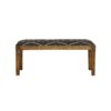 Lamont Fabric Upholstered Accent Bench Black and Natural