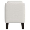 Rex Fabric Upholstered Accent Bench with Armrests Vanilla