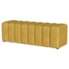Summer Fabric Upholstered Tufted Accent Bench Mustard Yellow