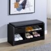 Arrington Storage Bench Black