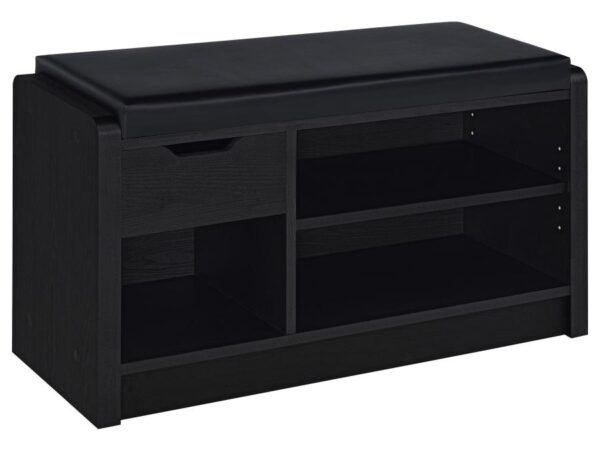 Arrington Storage Bench Black
