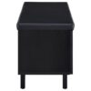 Brixton 2-door Padded Entryway Shoe Storage Bench Black