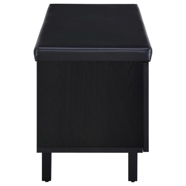 Brixton 2-door Padded Entryway Shoe Storage Bench Black