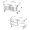 Brixton 2-door Padded Entryway Shoe Storage Bench Smoked Oak