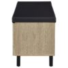 Brixton 2-door Padded Entryway Shoe Storage Bench White Oak