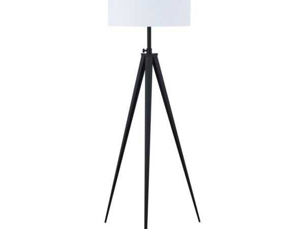 Harrington 60-inch Drum Shade Metal Tripod Floor Lamp Black