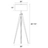 Harrington 60-inch Drum Shade Metal Tripod Floor Lamp Black