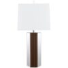 Elena 30-inch Square Tapered Mirrored Table Lamp Brown