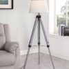 Dayton 56-inch Empire Shade Metal Tripod Floor Lamp Grey