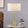Elmira 24-inch Drum Shade Metal Table Lamp Gold