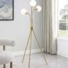 Miley 66-inch Spherical Bulb Tripod Tree Floor Lamp Gold