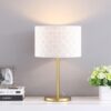 Ramiro 66-inch Drum Shade Metal Bedside Table Lamp Gold