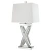 Dominick 31-inch Tapered Mirrored Acrylic Table Lamp Silver